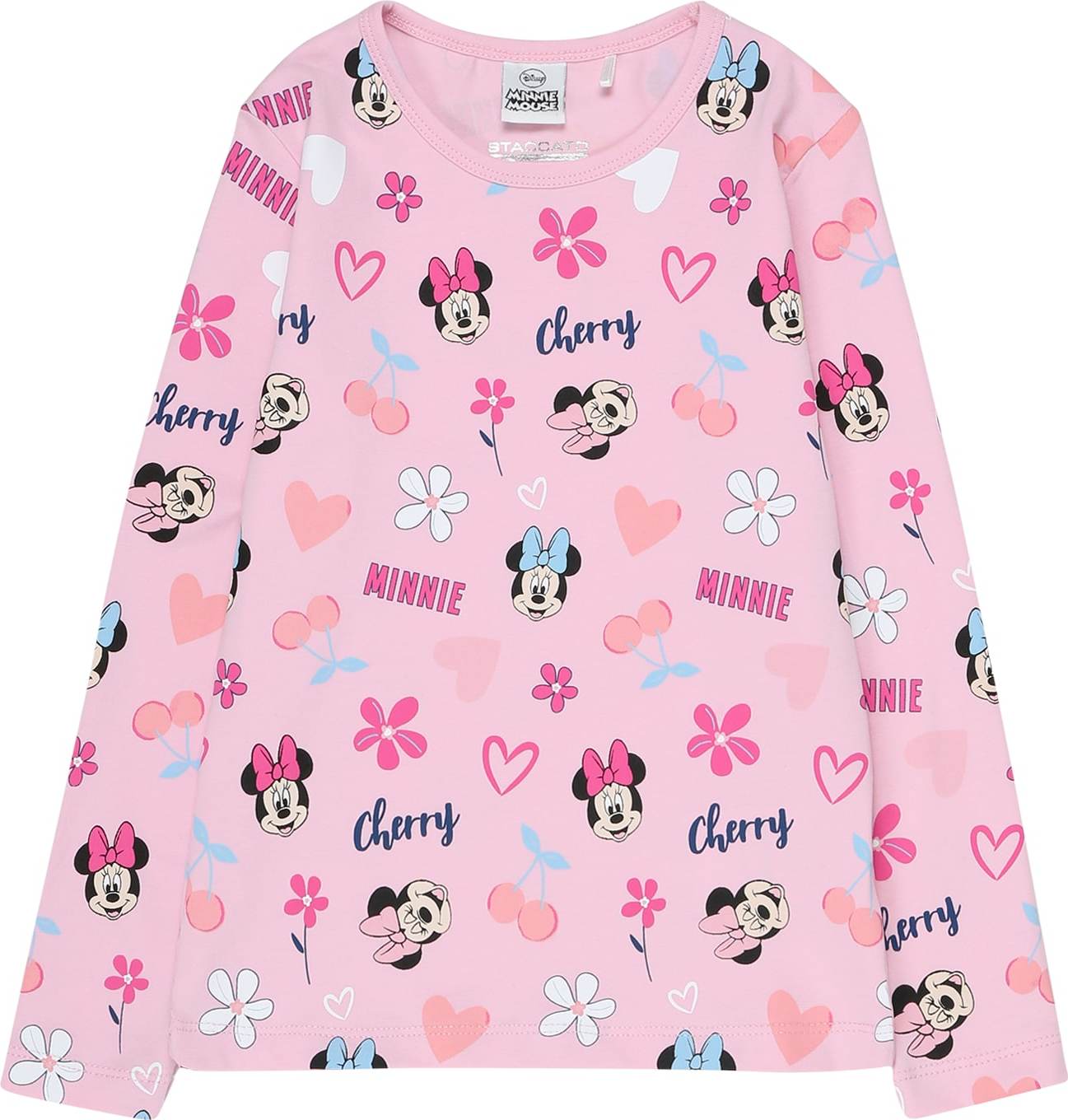 STACCATO Tričko pink / růžová / černá / bílá