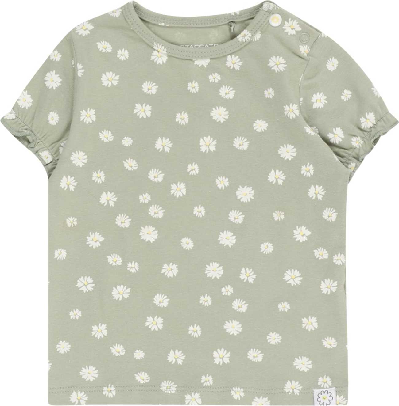 STACCATO Tričko žlutá / pastelově zelená / bílá