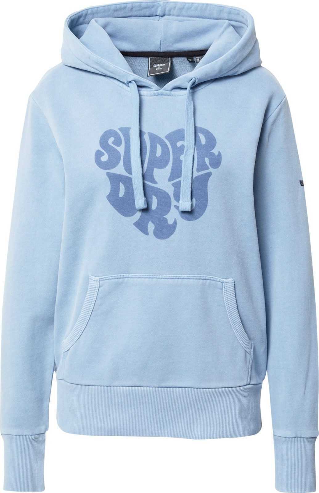 Superdry Mikina modrá / světlemodrá
