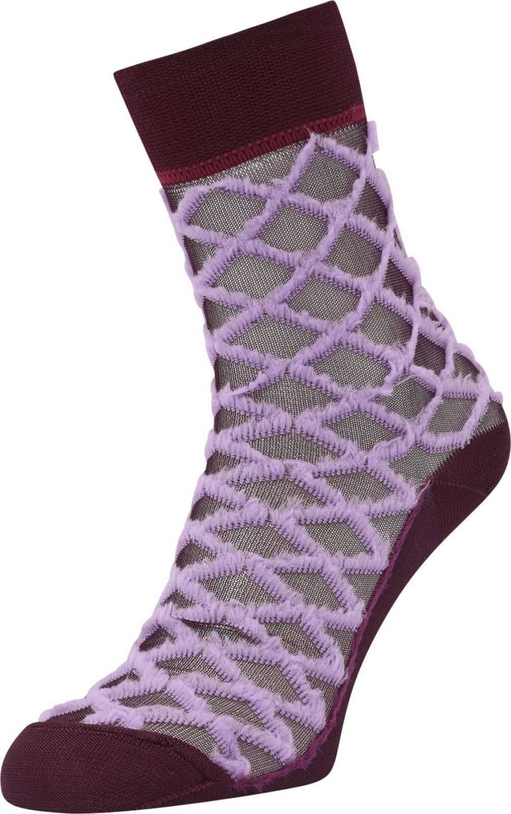 Swedish Stockings Ponožky světle fialová / černá