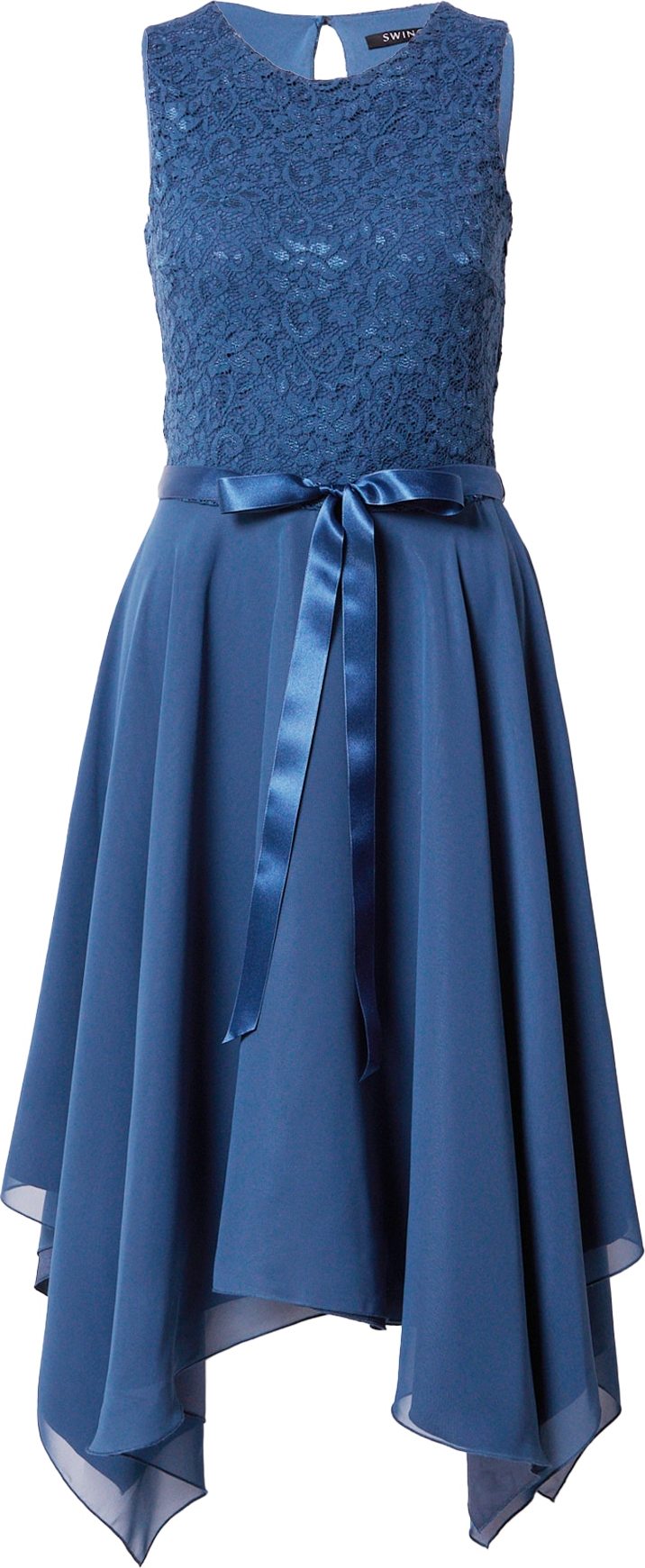 SWING Koktejlové šaty chladná modrá