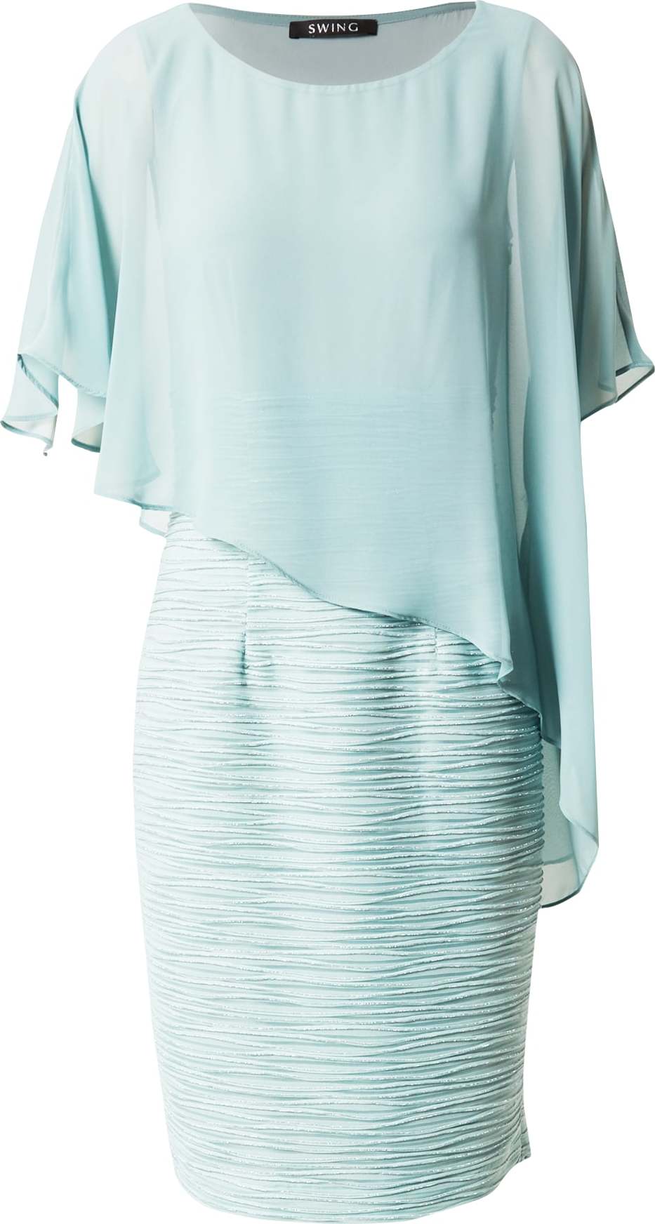 SWING Společenské šaty nefritová / stříbrná