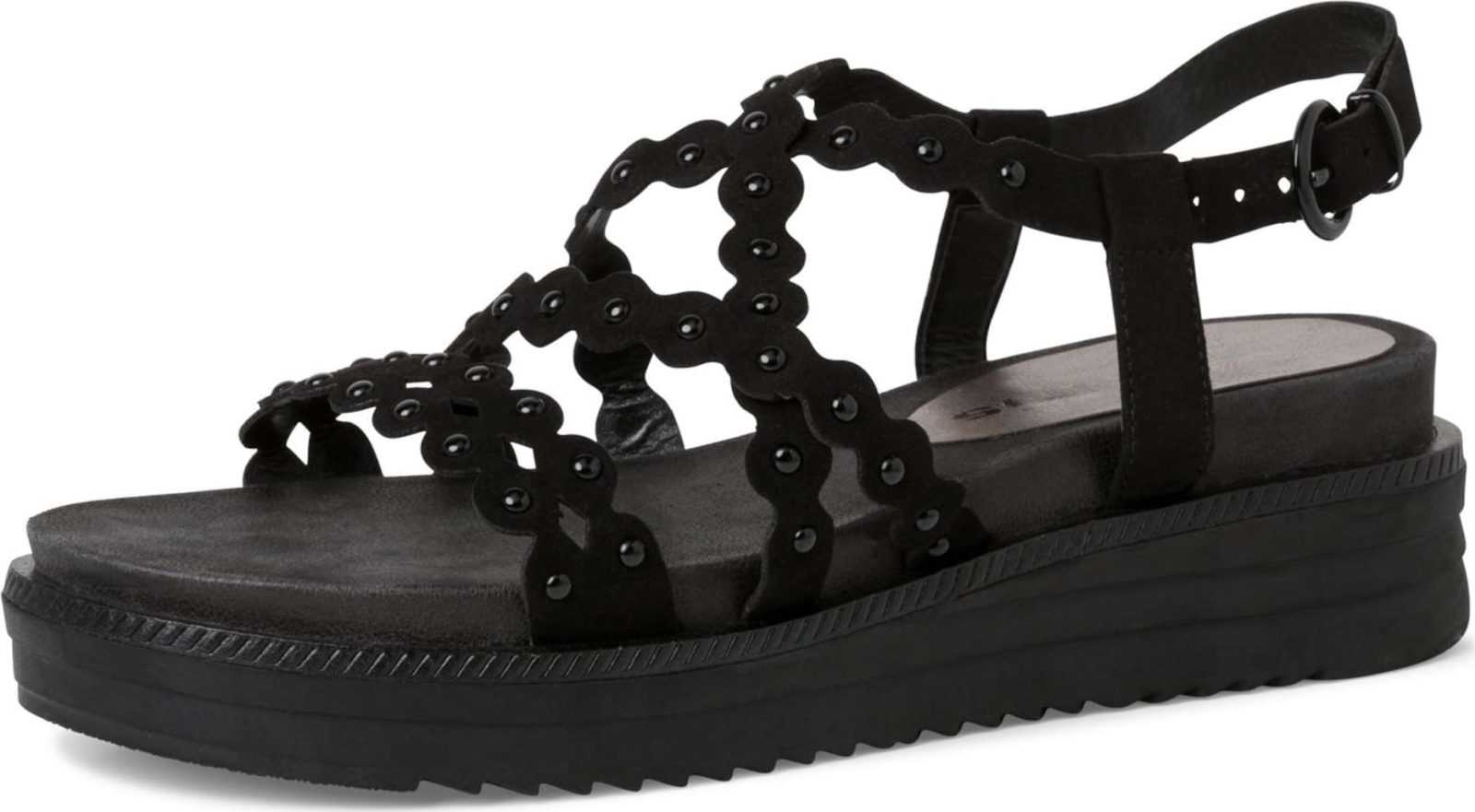 TAMARIS Páskové sandály černá