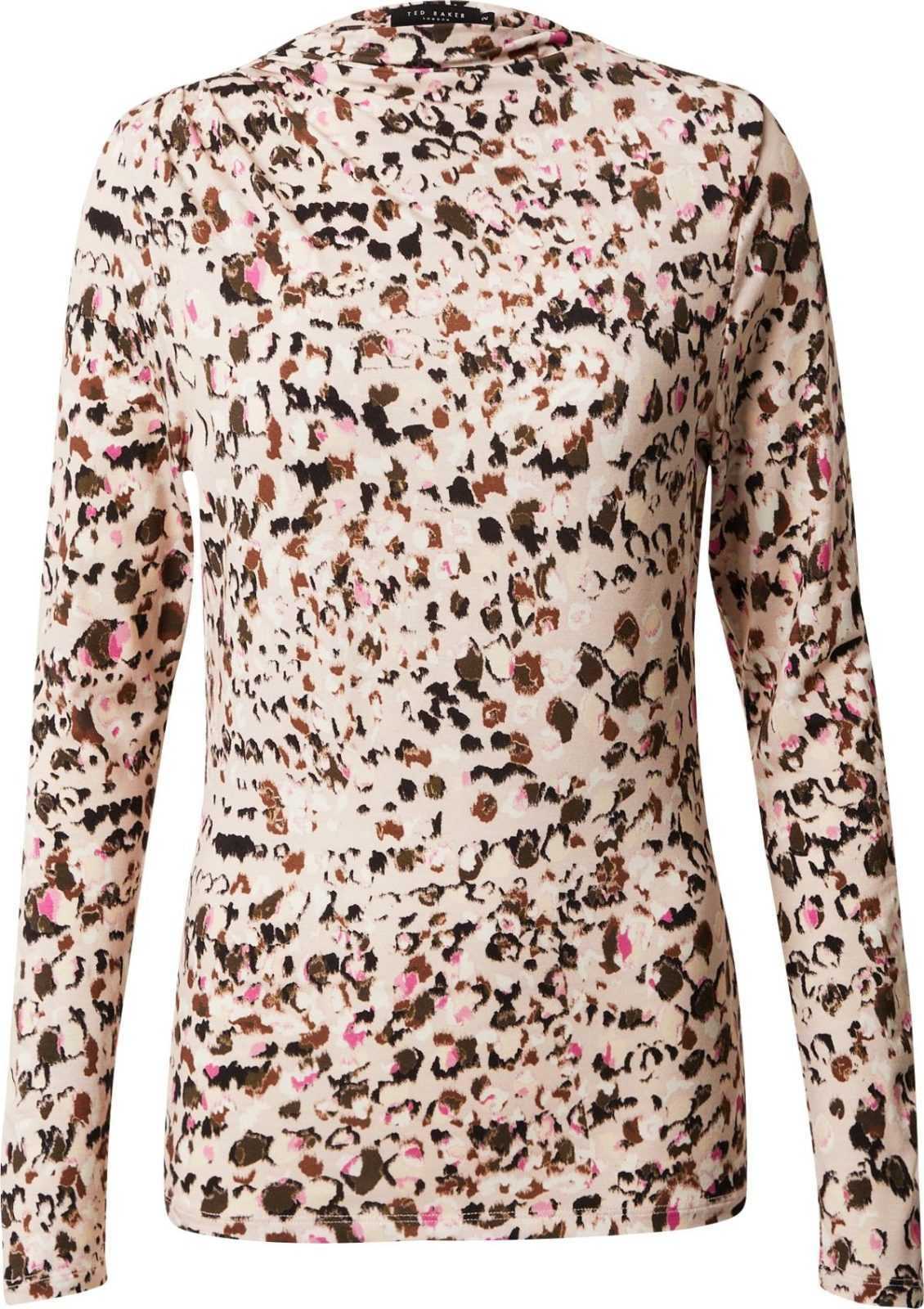 Ted Baker Tričko 'Eyleen' krémová / mokka / pudrová / černá