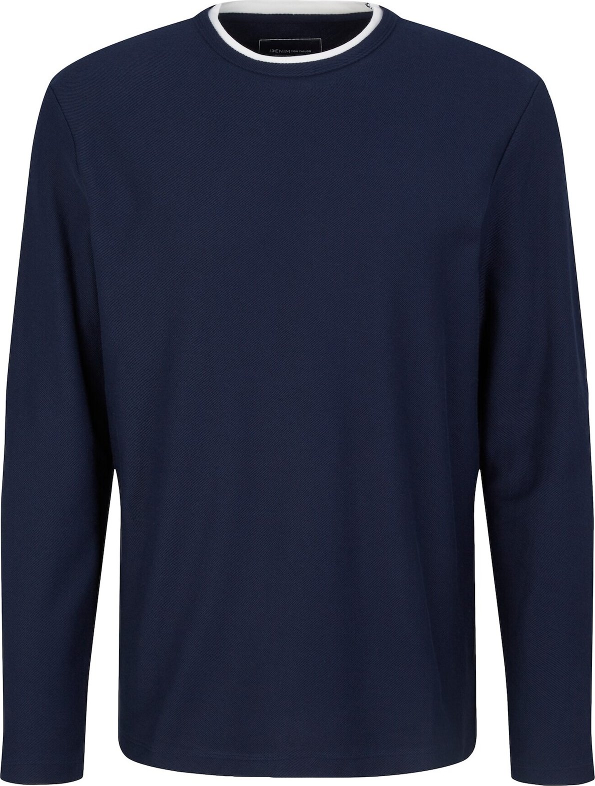 TOM TAILOR DENIM Tričko tmavě modrá / bílá