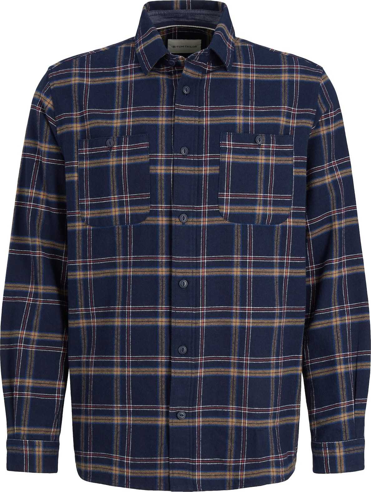 TOM TAILOR Košile námořnická modř / světle hnědá / červená / bílá