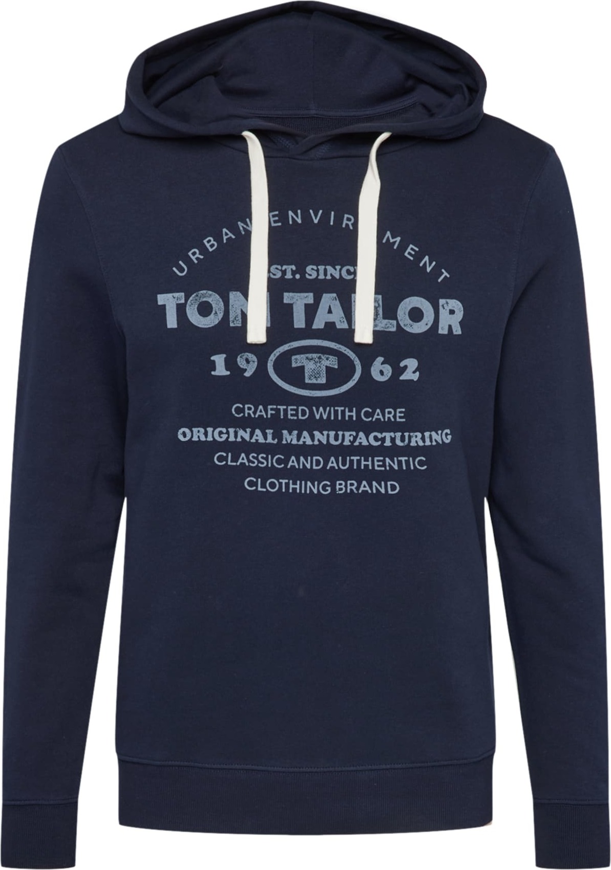 TOM TAILOR Mikina kouřově modrá / tmavě modrá / bílá