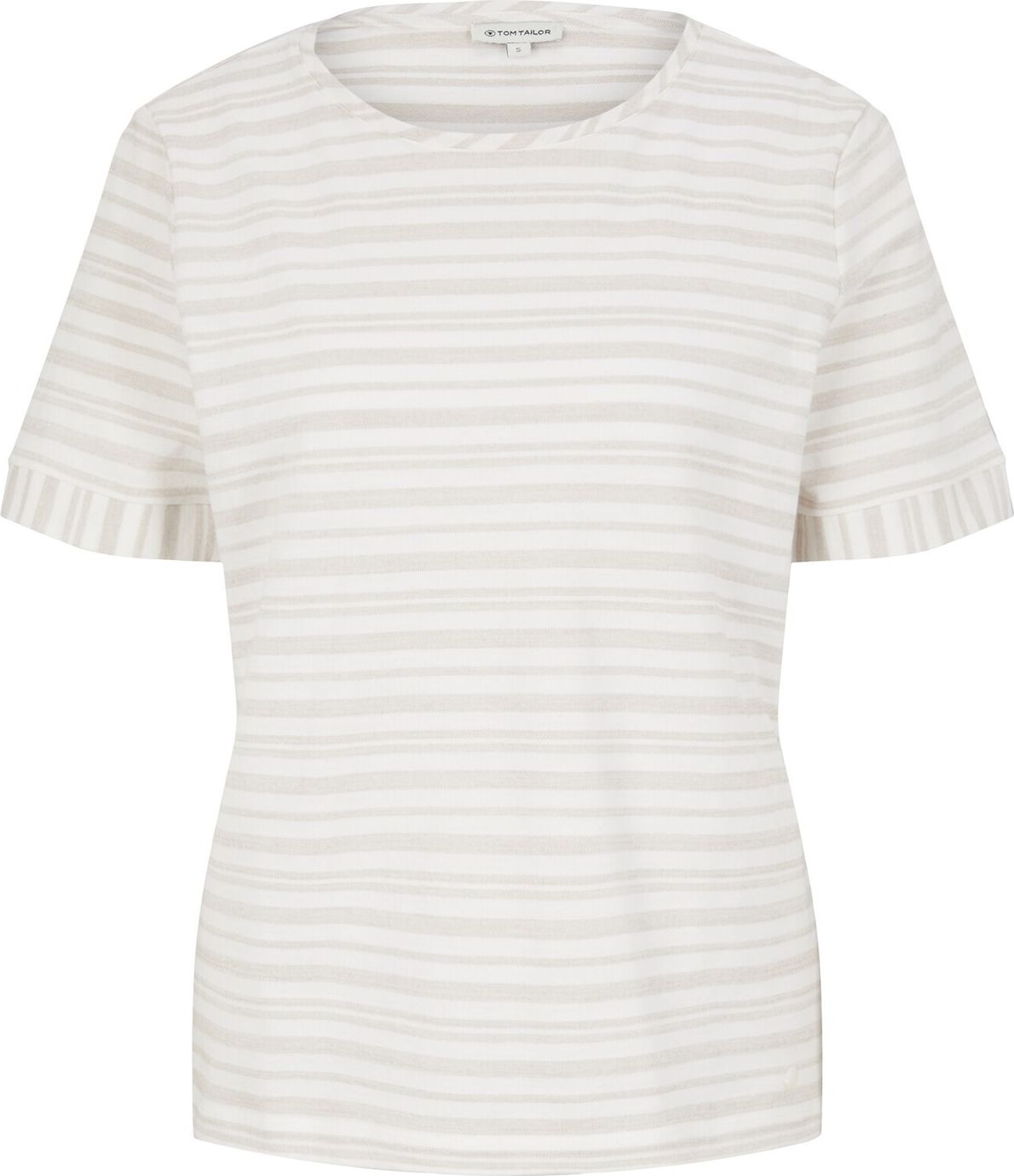 TOM TAILOR Tričko krémová / světle béžová