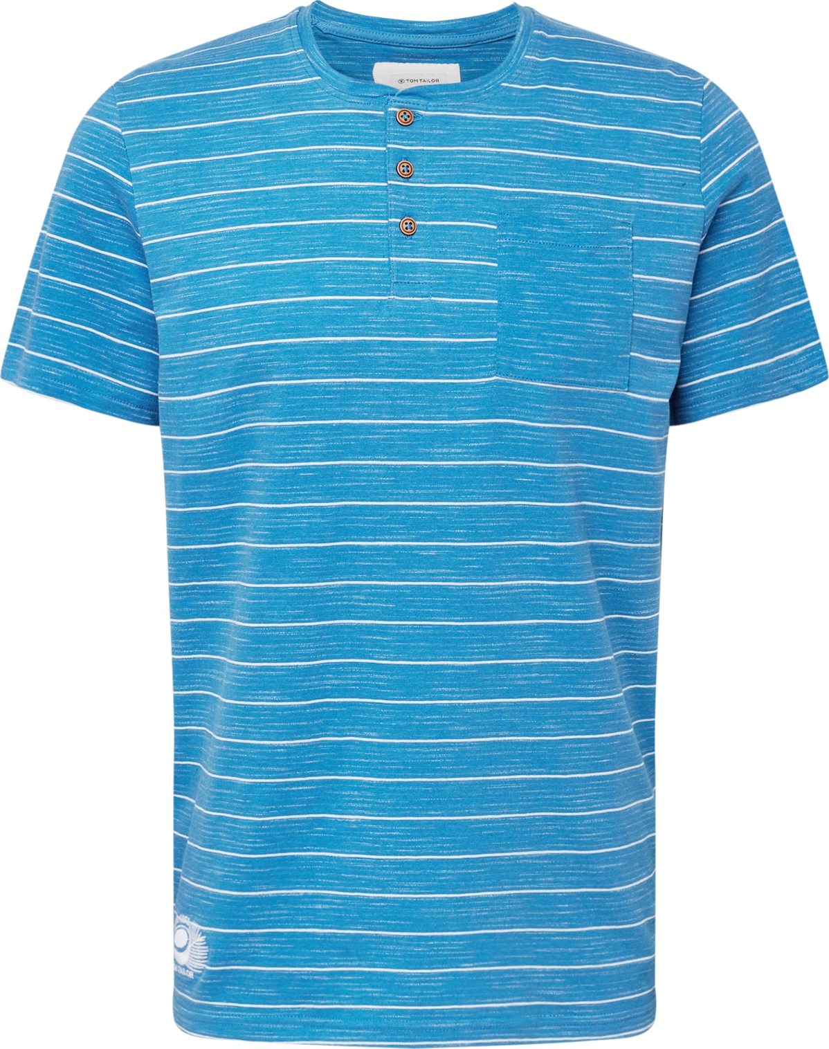 TOM TAILOR Tričko nebeská modř / bílá