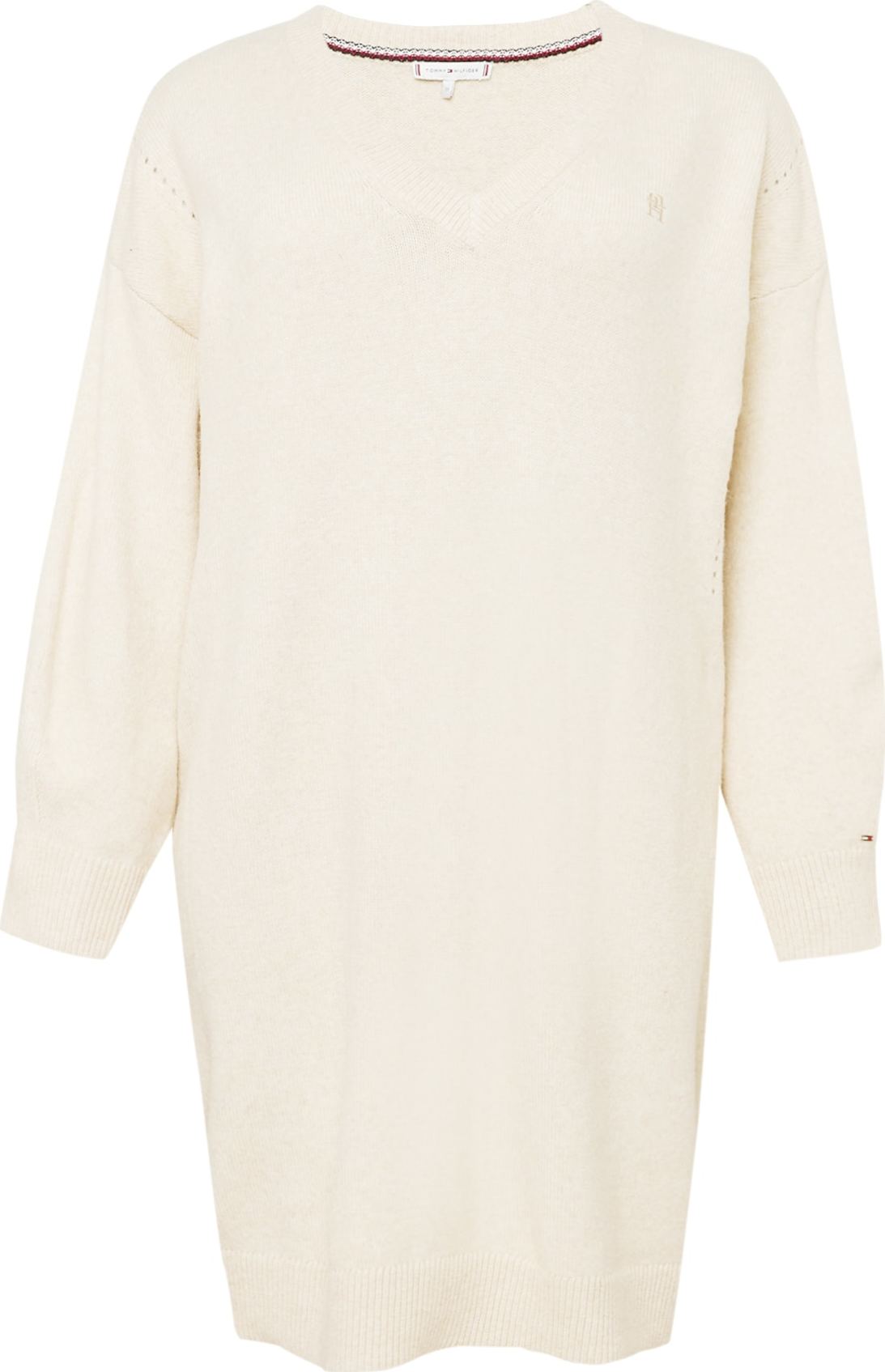 Tommy Hilfiger Curve Úpletové šaty krémová