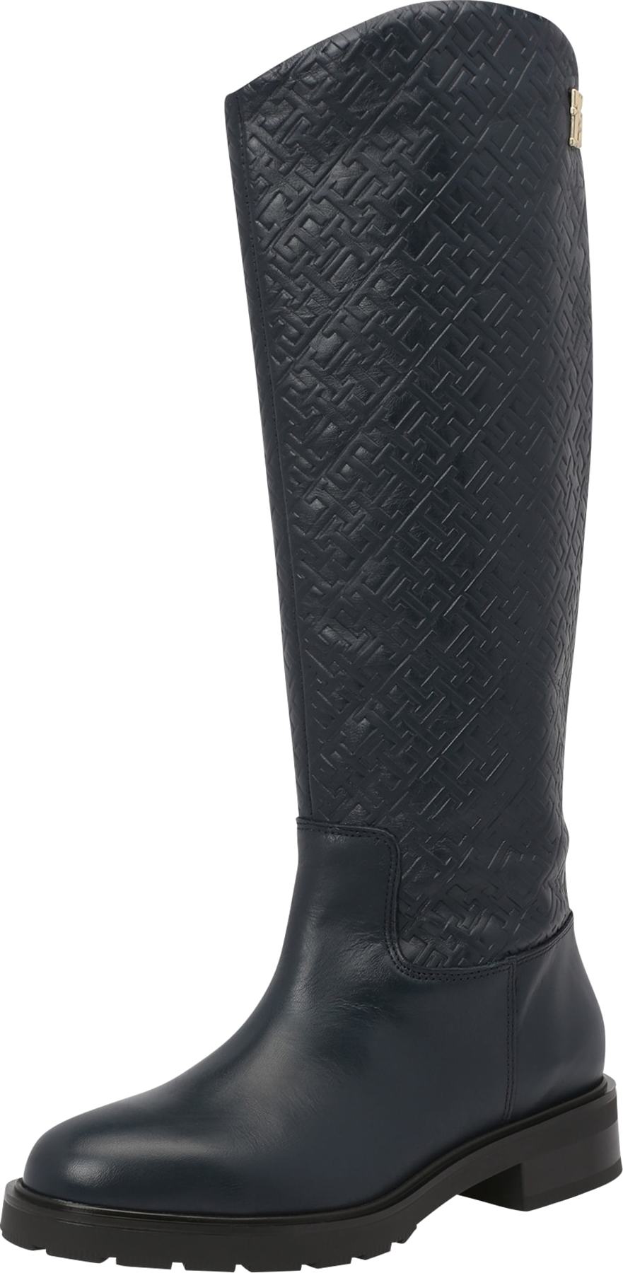 TOMMY HILFIGER Kozačky tmavě modrá