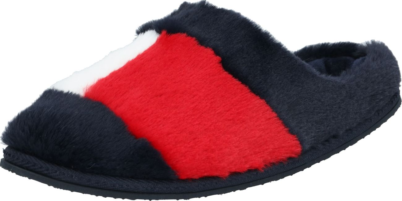 TOMMY HILFIGER Pantofle námořnická modř / ohnivá červená / bílá