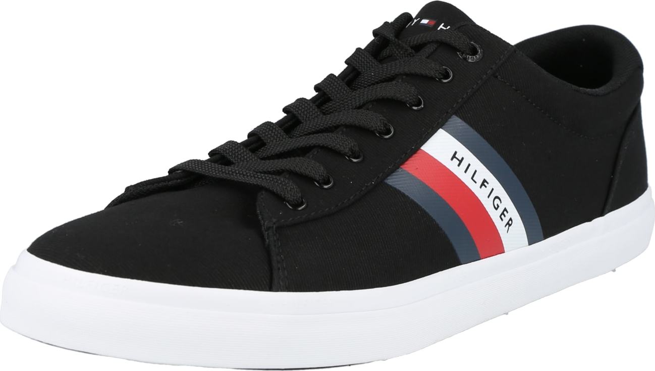 TOMMY HILFIGER Tenisky námořnická modř / ohnivá červená / černá / bílá
