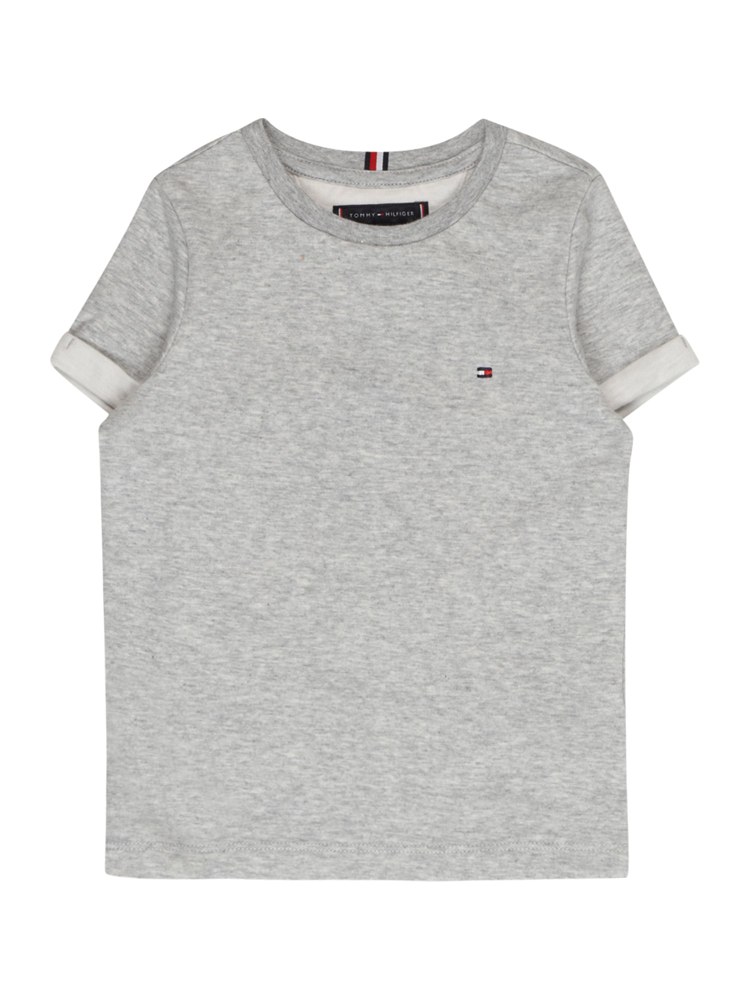 TOMMY HILFIGER Tričko námořnická modř / světle šedá / červená / bílá