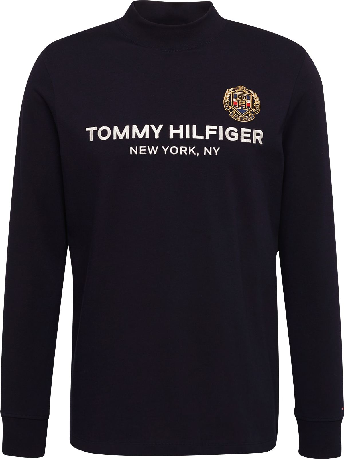 TOMMY HILFIGER Tričko noční modrá / zlatá / červená / bílá