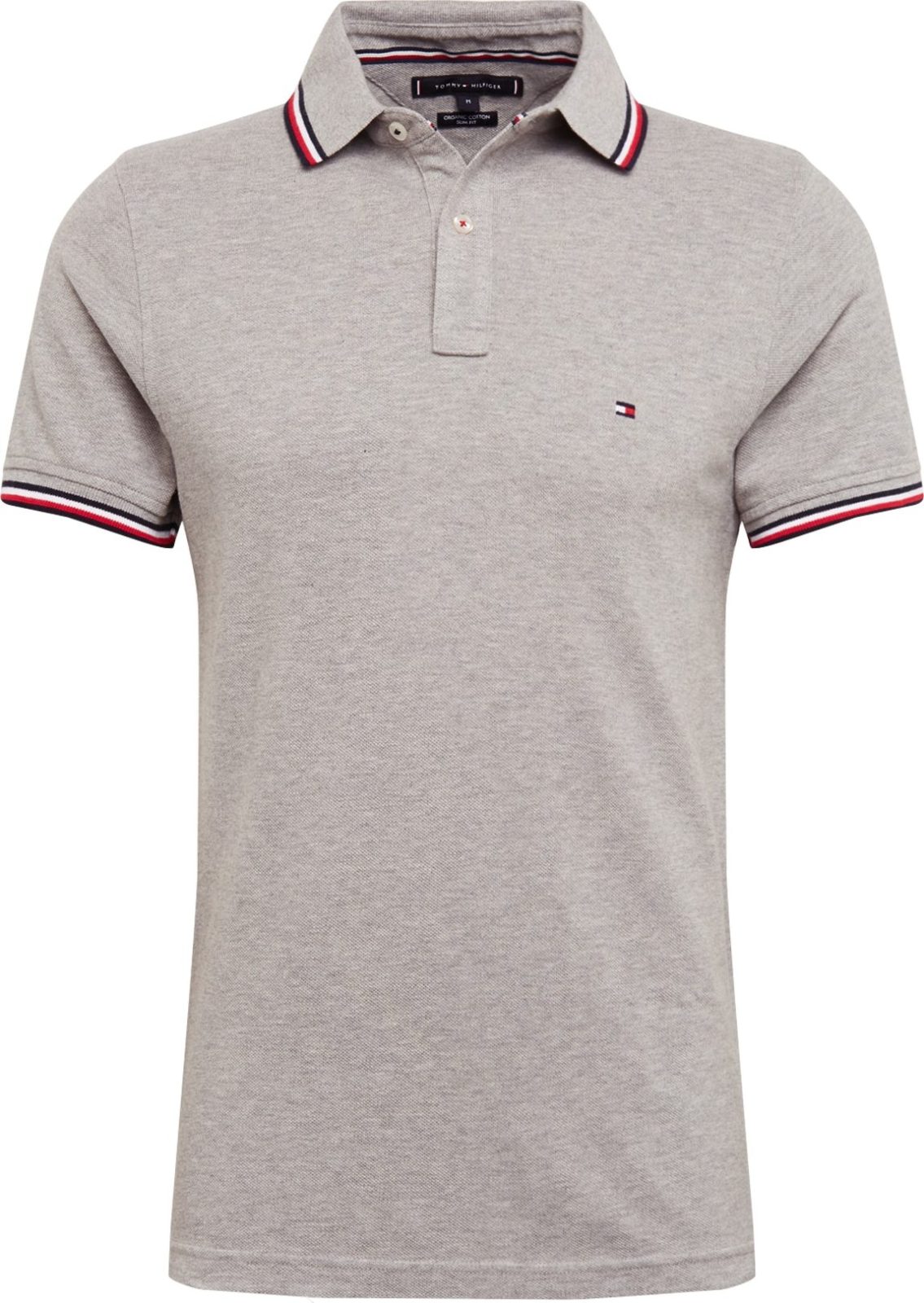 TOMMY HILFIGER Tričko noční modrá / šedý melír / červená / bílá