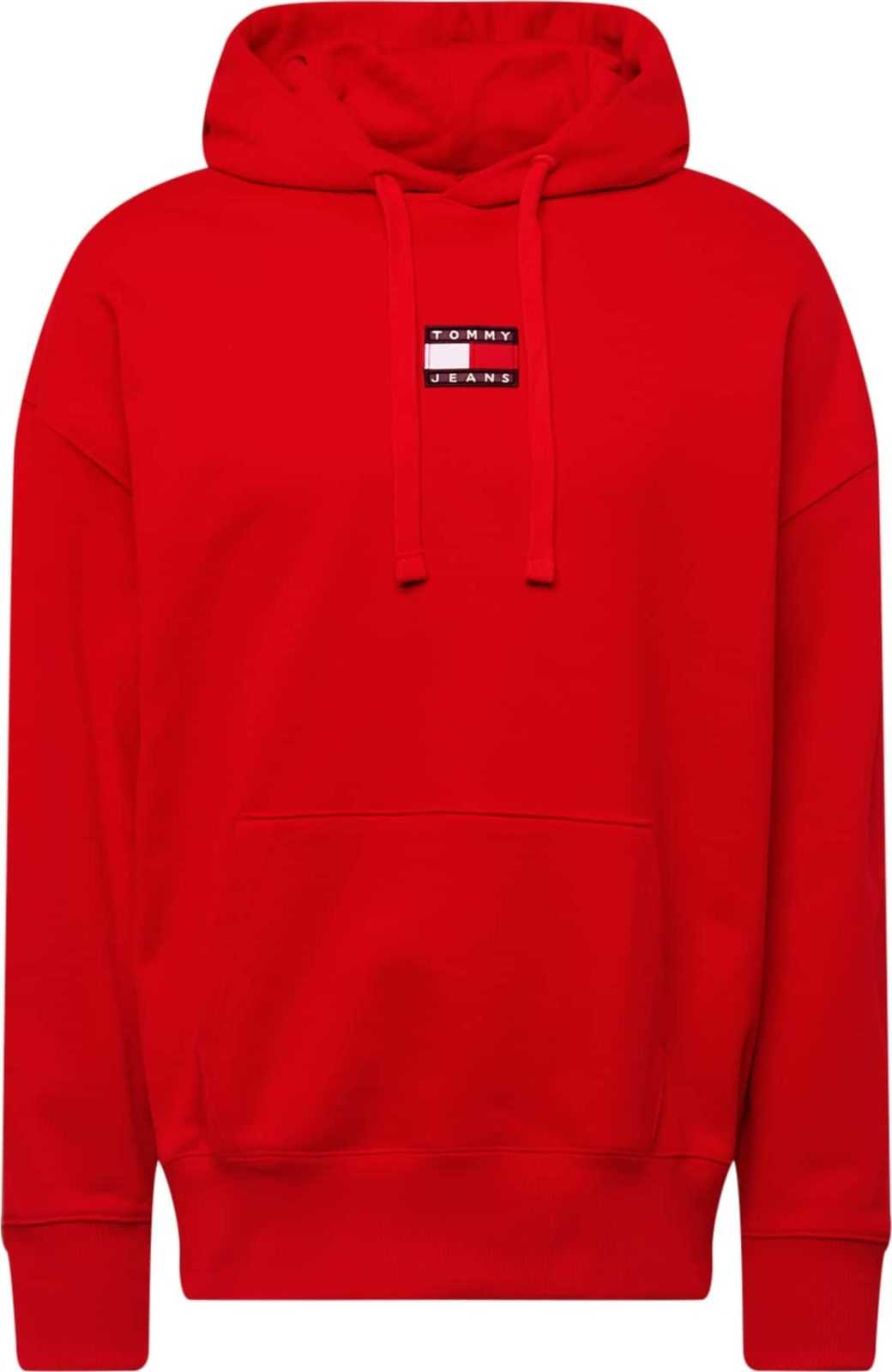 Tommy Jeans Mikina námořnická modř / červená / bílá