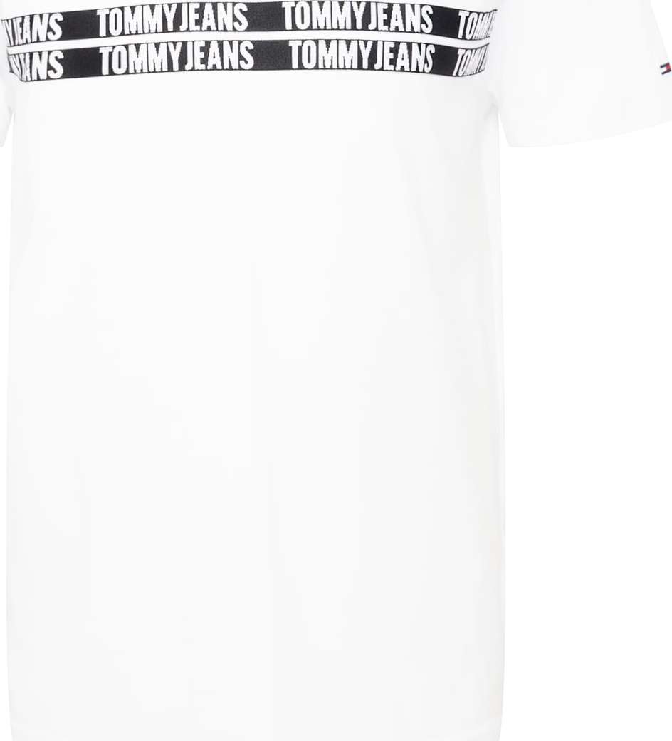 Tommy Jeans Tričko černá / bílá