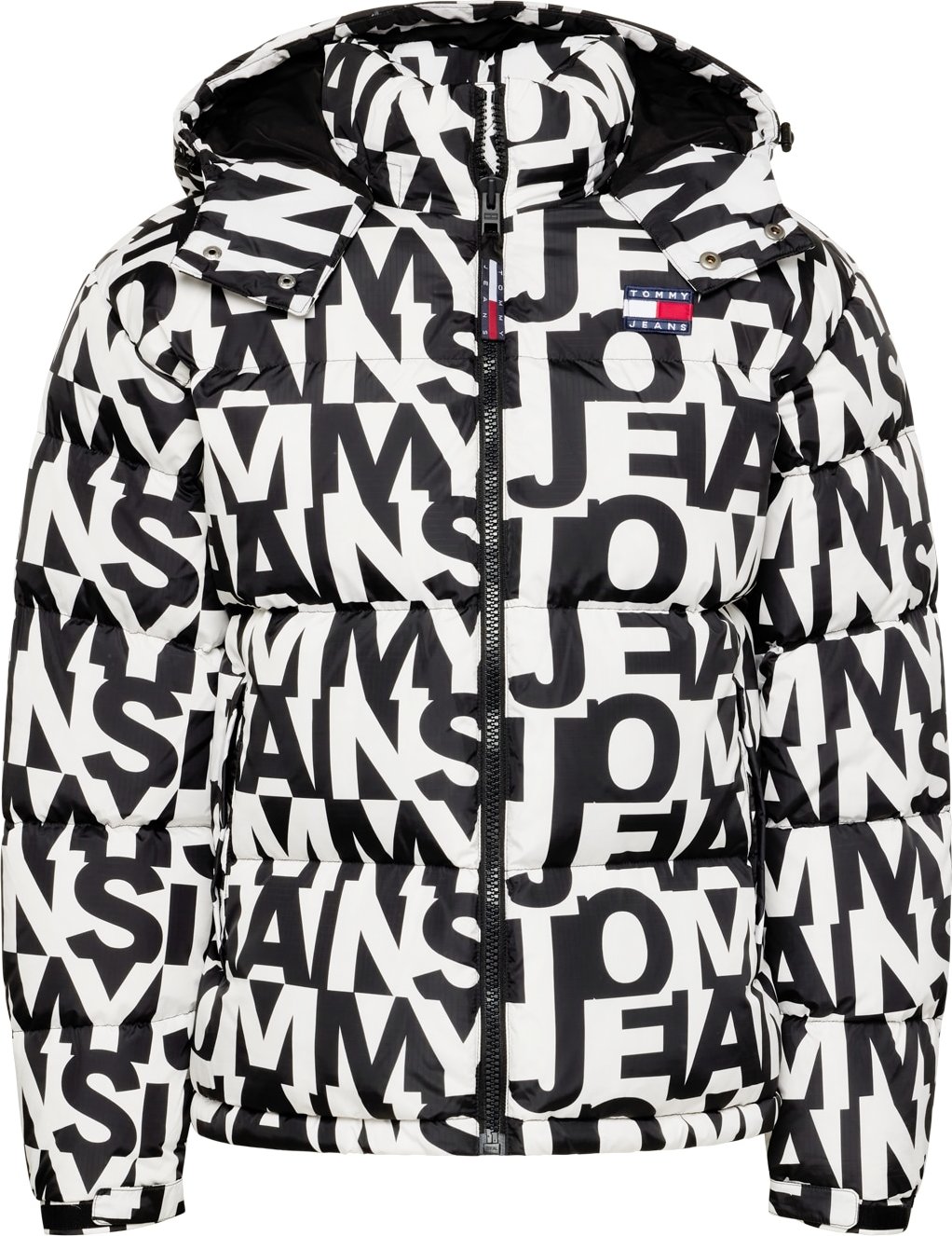 Tommy Jeans Zimní bunda 'ALASKA' černá / bílá