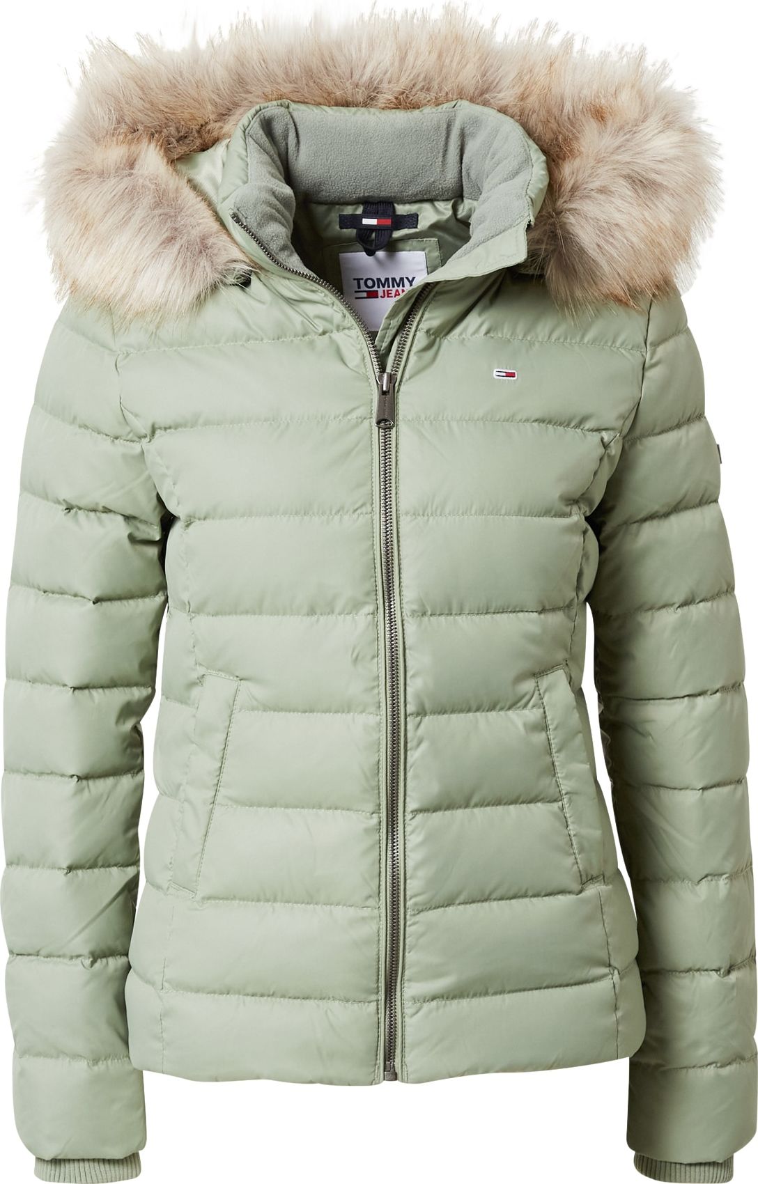 Tommy Jeans Zimní bunda světle zelená