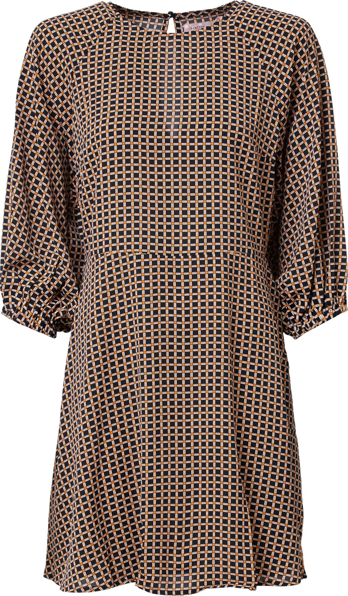 Traffic People Šaty 'Clara' béžová / koňaková / černá