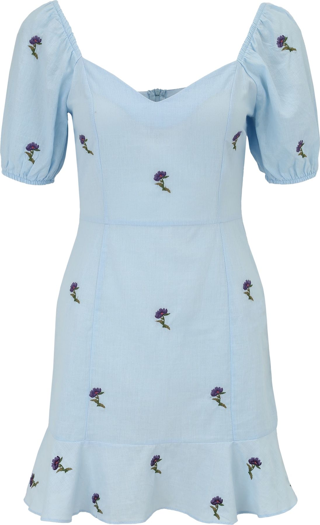 Trendyol Letní šaty světlemodrá / zelená / švestková / lenvandulová