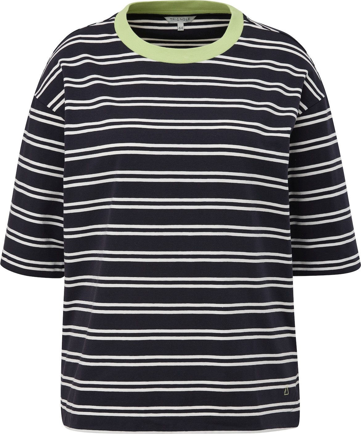 TRIANGLE Tričko námořnická modř / světle zelená / bílá
