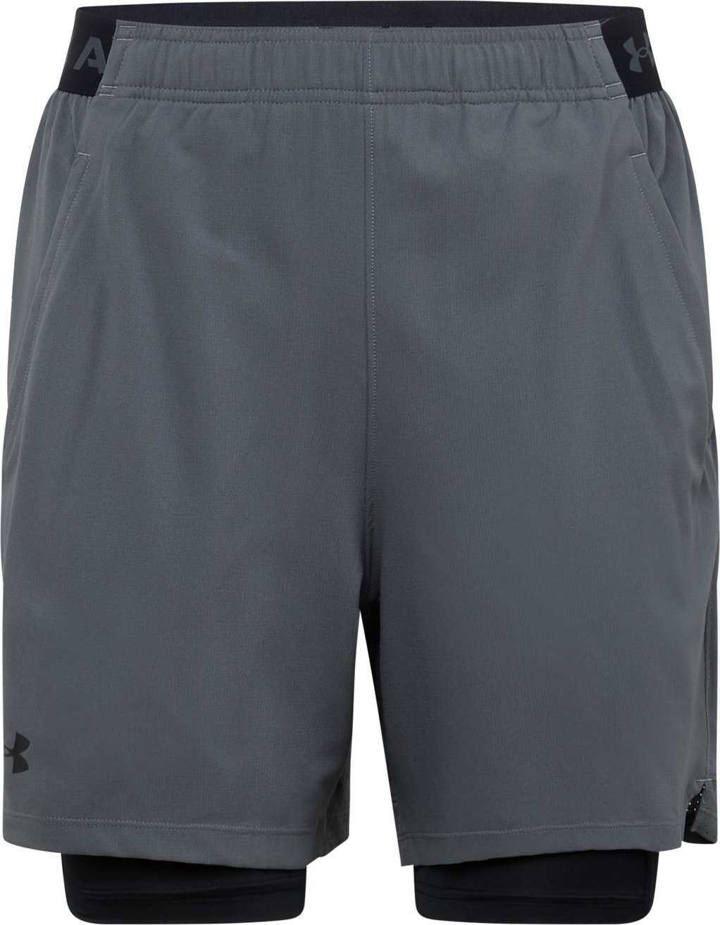 UNDER ARMOUR Sportovní kalhoty 'Vanish' šedá / černá