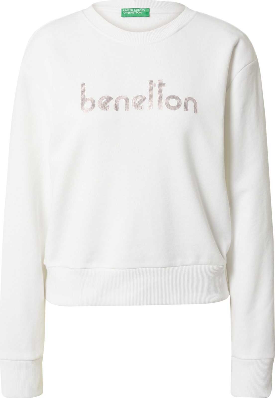 UNITED COLORS OF BENETTON Mikina bílá
