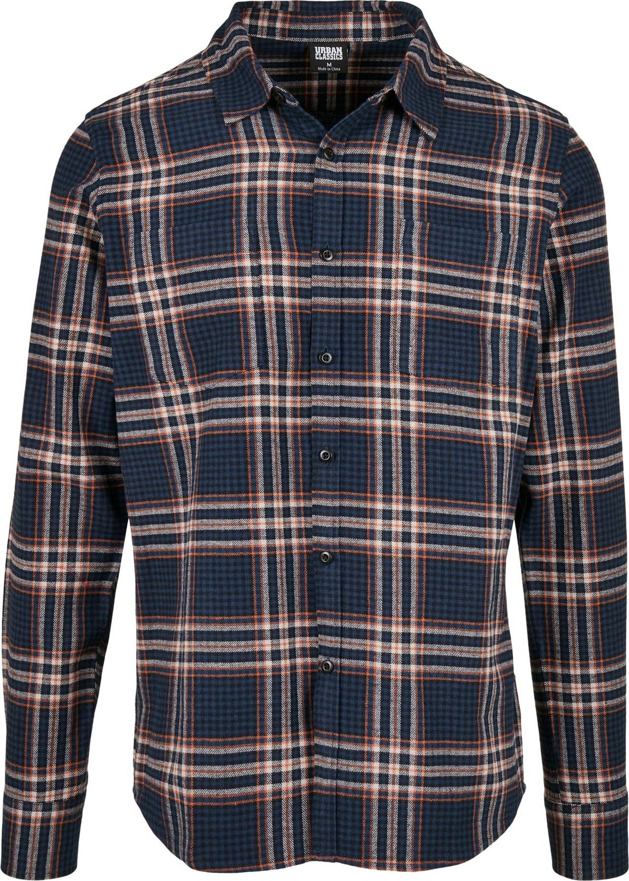 Urban Classics Košile námořnická modř / rezavě červená / bílá