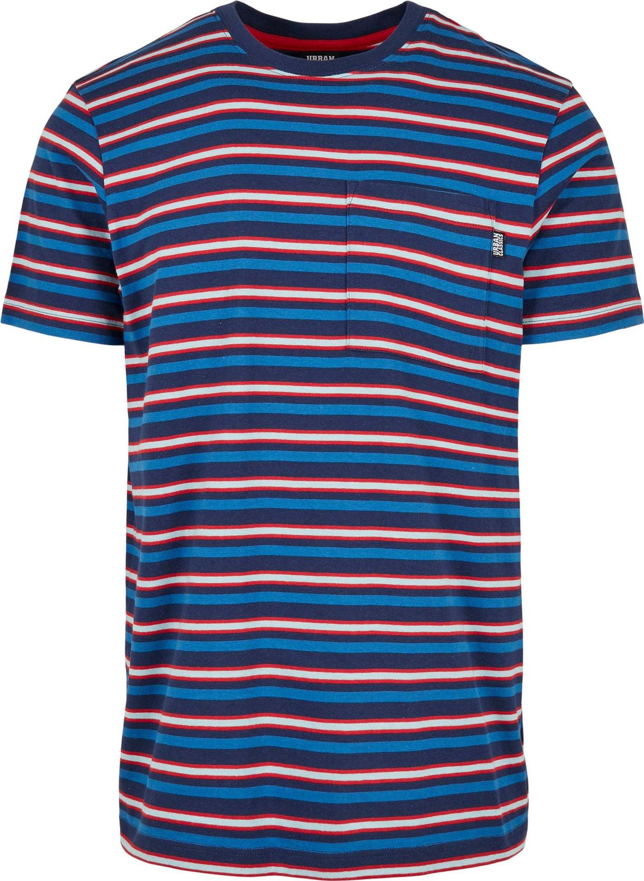 Urban Classics Tričko modrá / noční modrá / červená / bílá