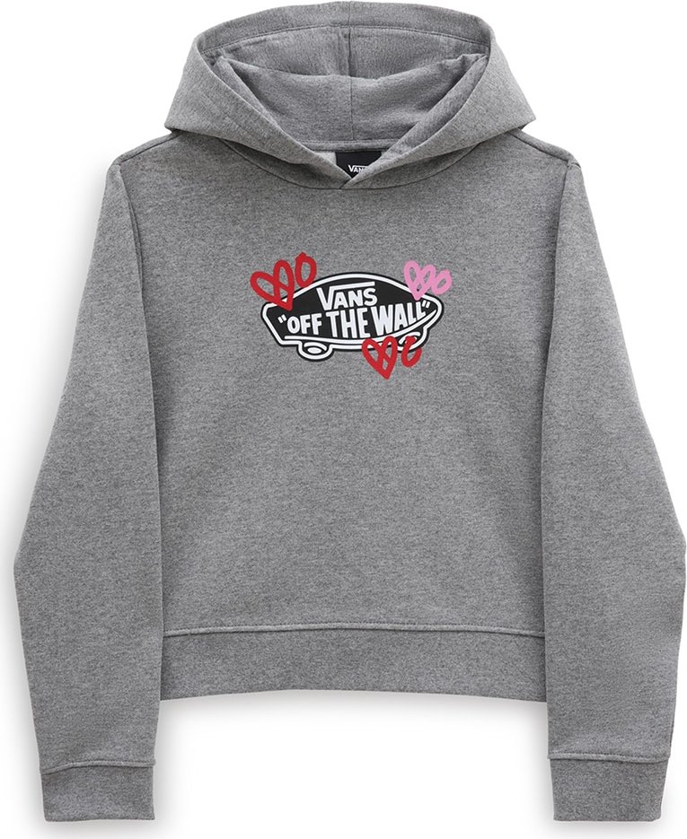 VANS Mikina šedá / krvavě červená / černá / bílá