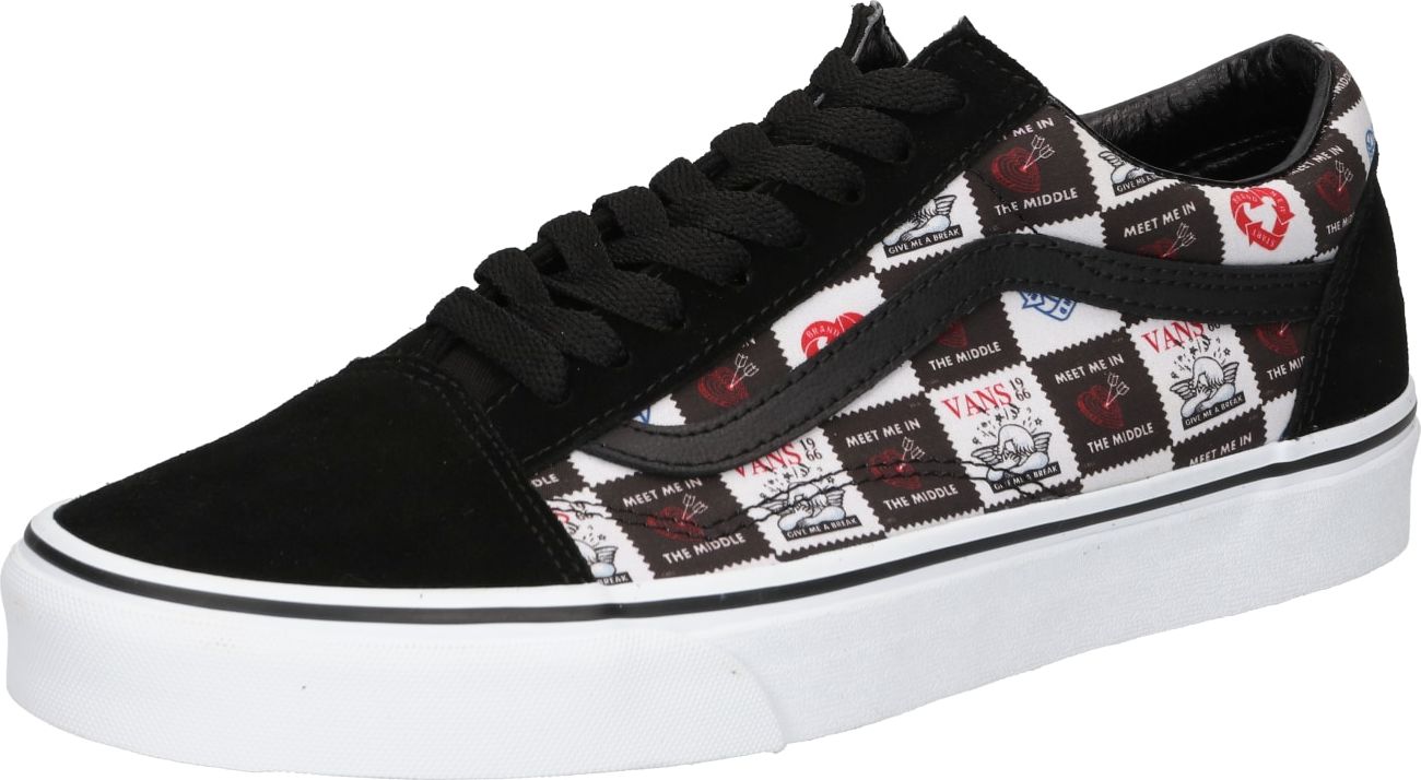 VANS Tenisky 'Old Skool' červená / černá / bílá