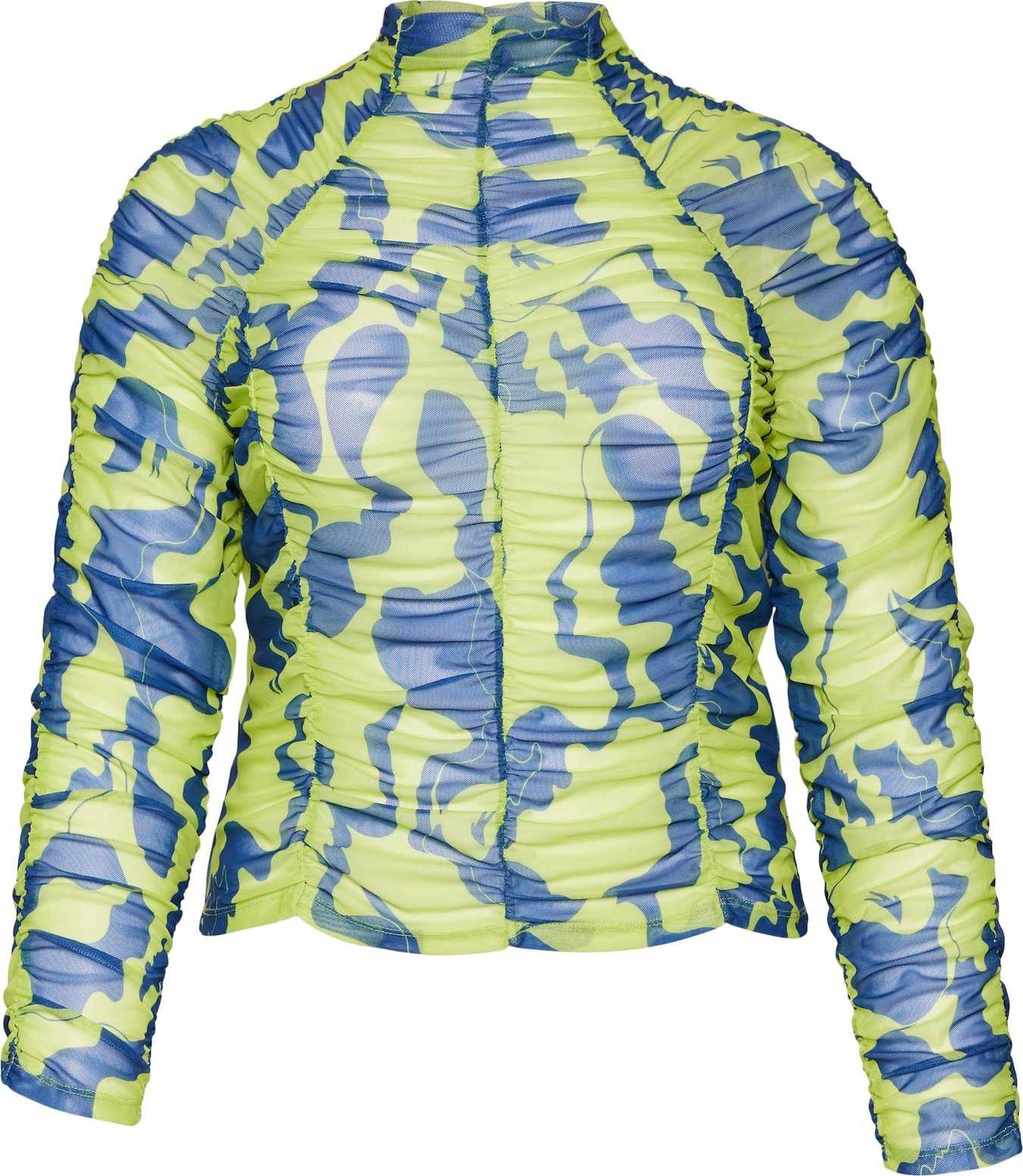 Vero Moda Collab Tričko 'Joann' modrá / světle zelená