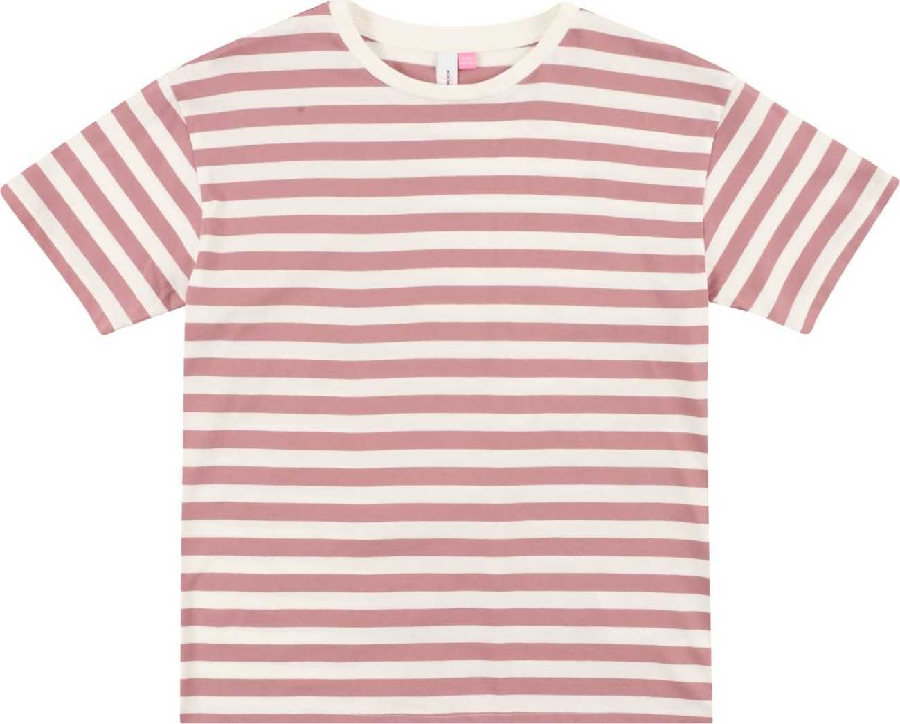 Vero Moda Girl Tričko 'MOLLY' tmavě růžová / bílá