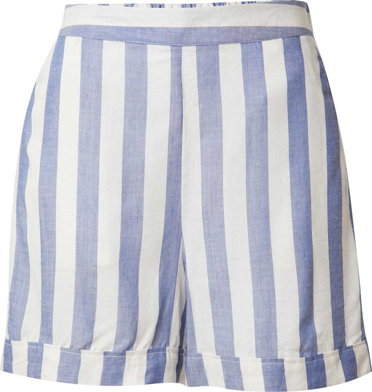 VERO MODA Kalhoty kouřově modrá / bílá