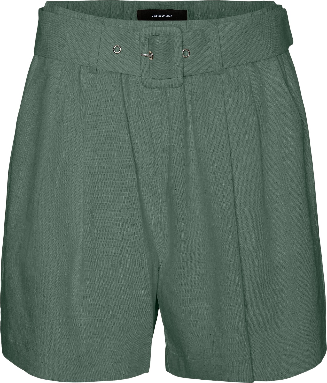 VERO MODA Kalhoty se sklady v pase 'Amelia' tmavě zelená