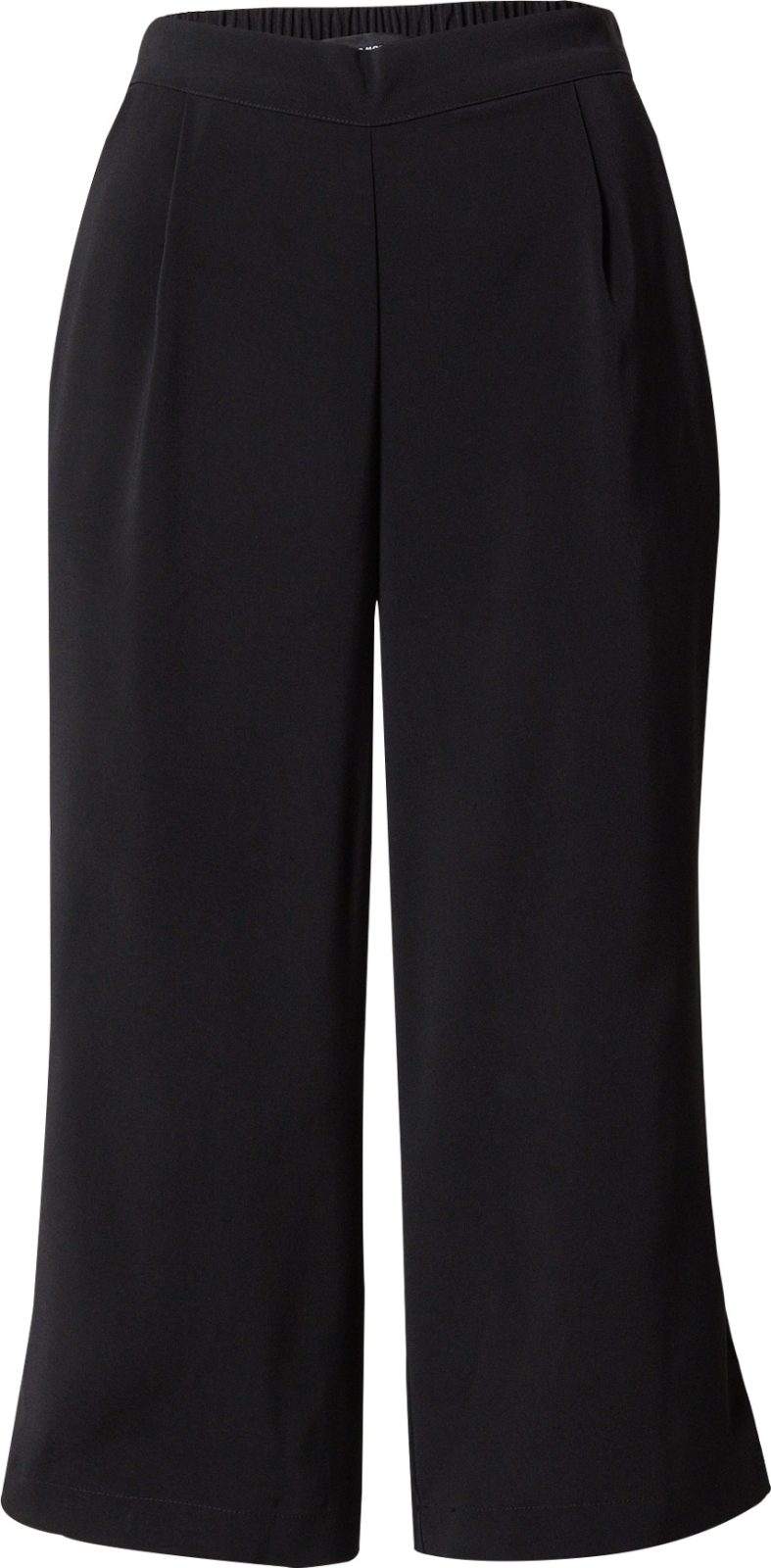 VERO MODA Kalhoty se sklady v pase černá