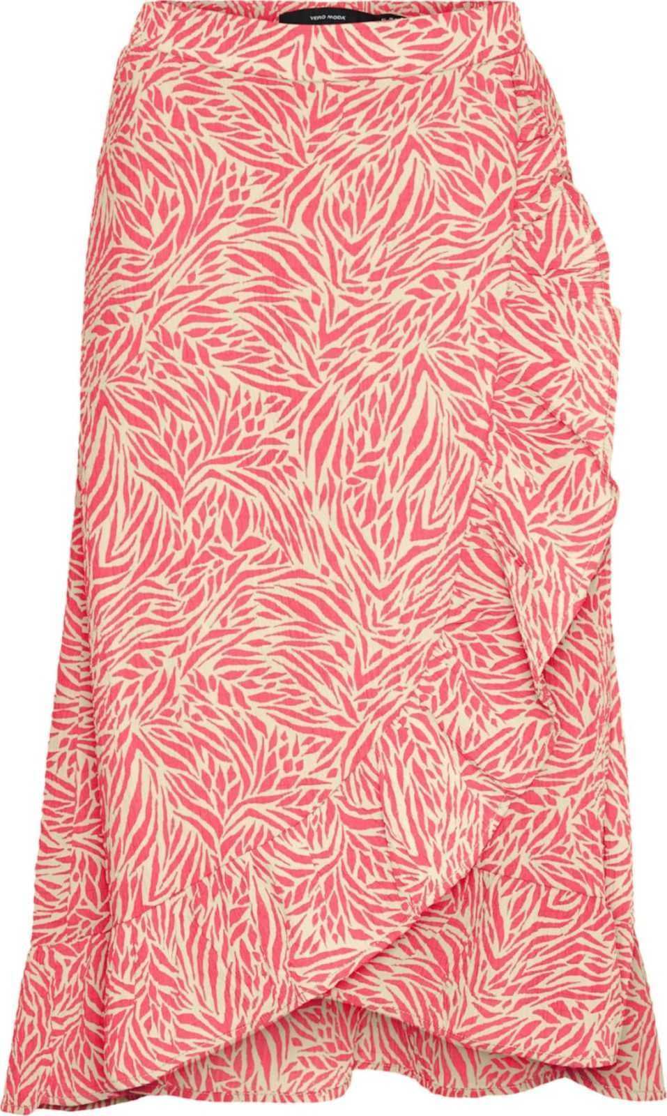VERO MODA Sukně 'SARA GUNNA' béžová / pink