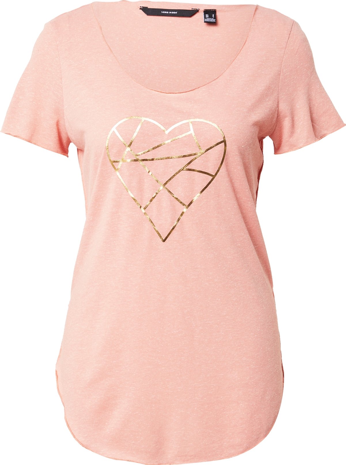 VERO MODA Tričko 'LUA' zlatá / růžová