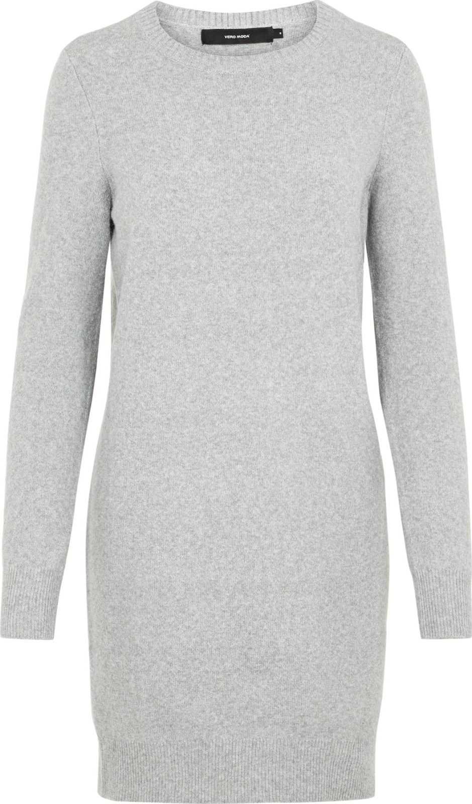 VERO MODA Úpletové šaty 'Doffy' světle šedá