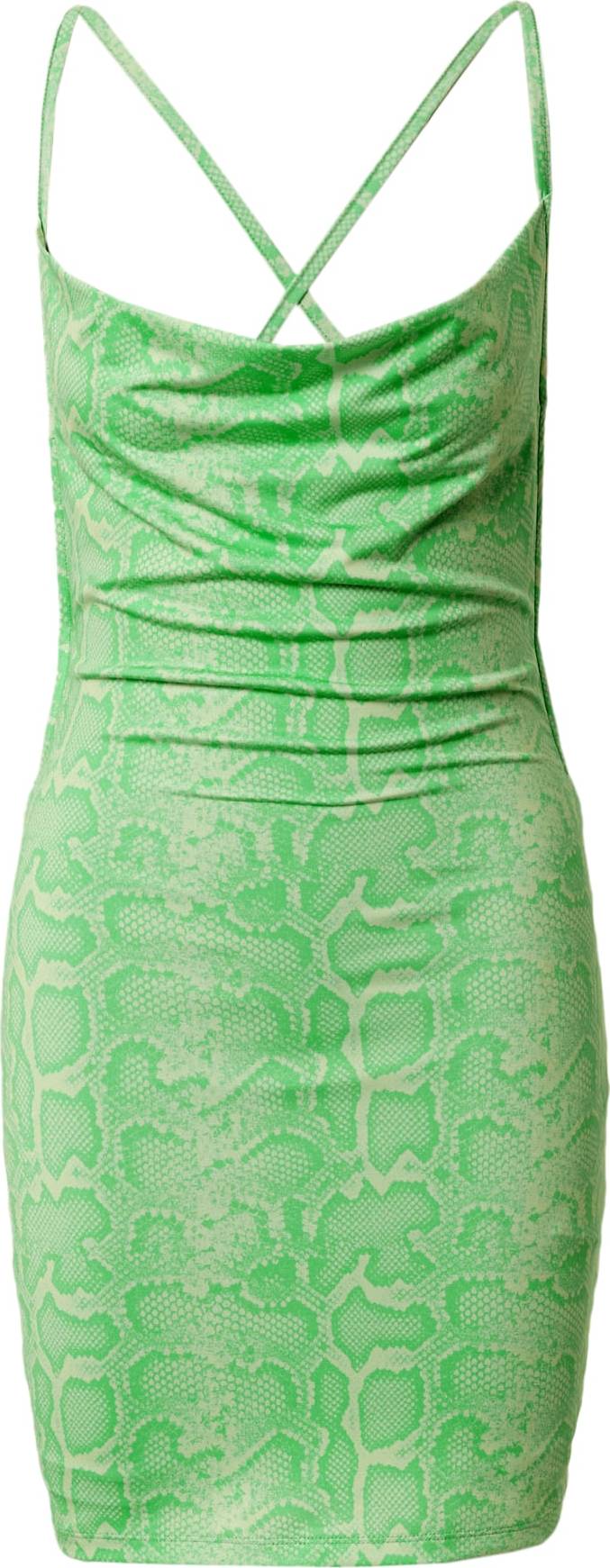 VIERVIER Koktejlové šaty 'Nelly' zelená / světle zelená
