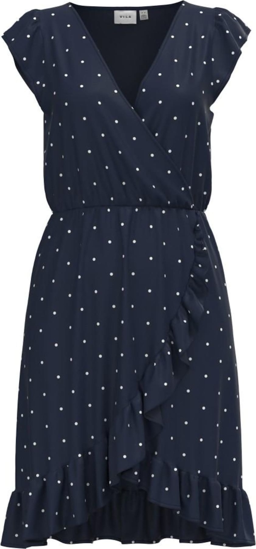 VILA Šaty námořnická modř / bílá