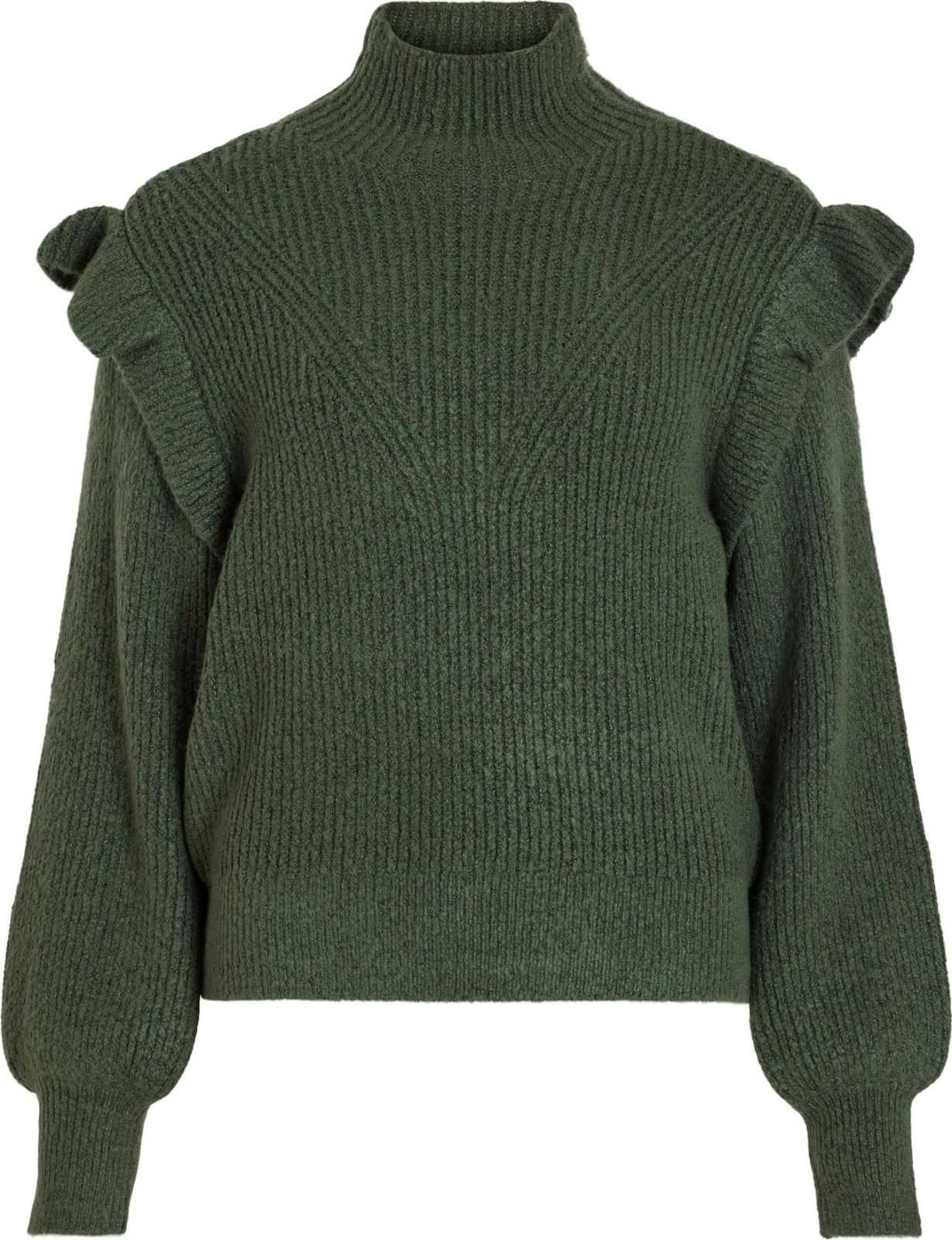 VILA Svetr 'Booba' tmavě zelená