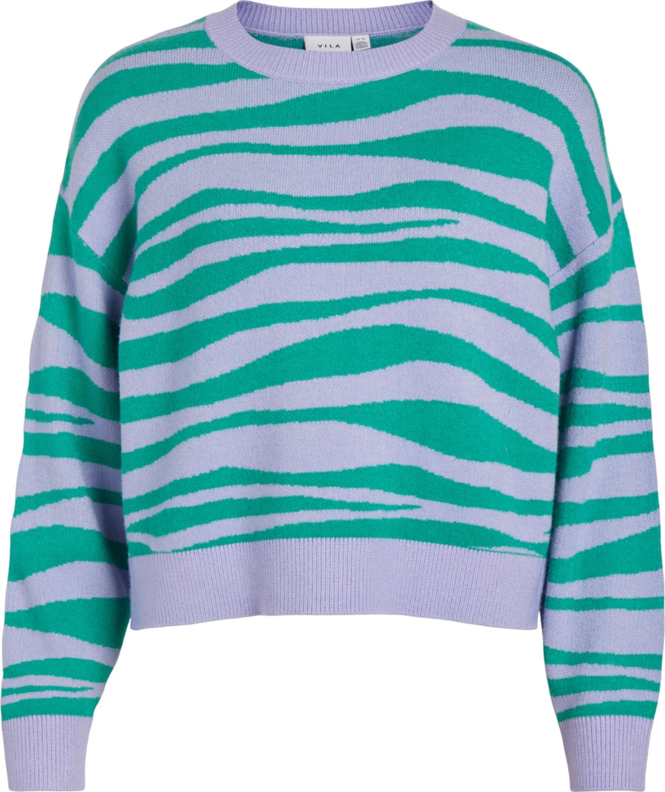 VILA Svetr 'Iril' světlemodrá / zelená