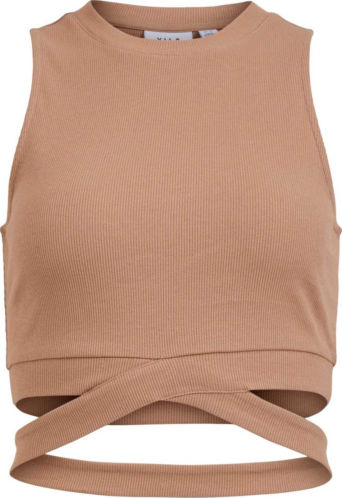 VILA Tričko 'Felia' světle hnědá