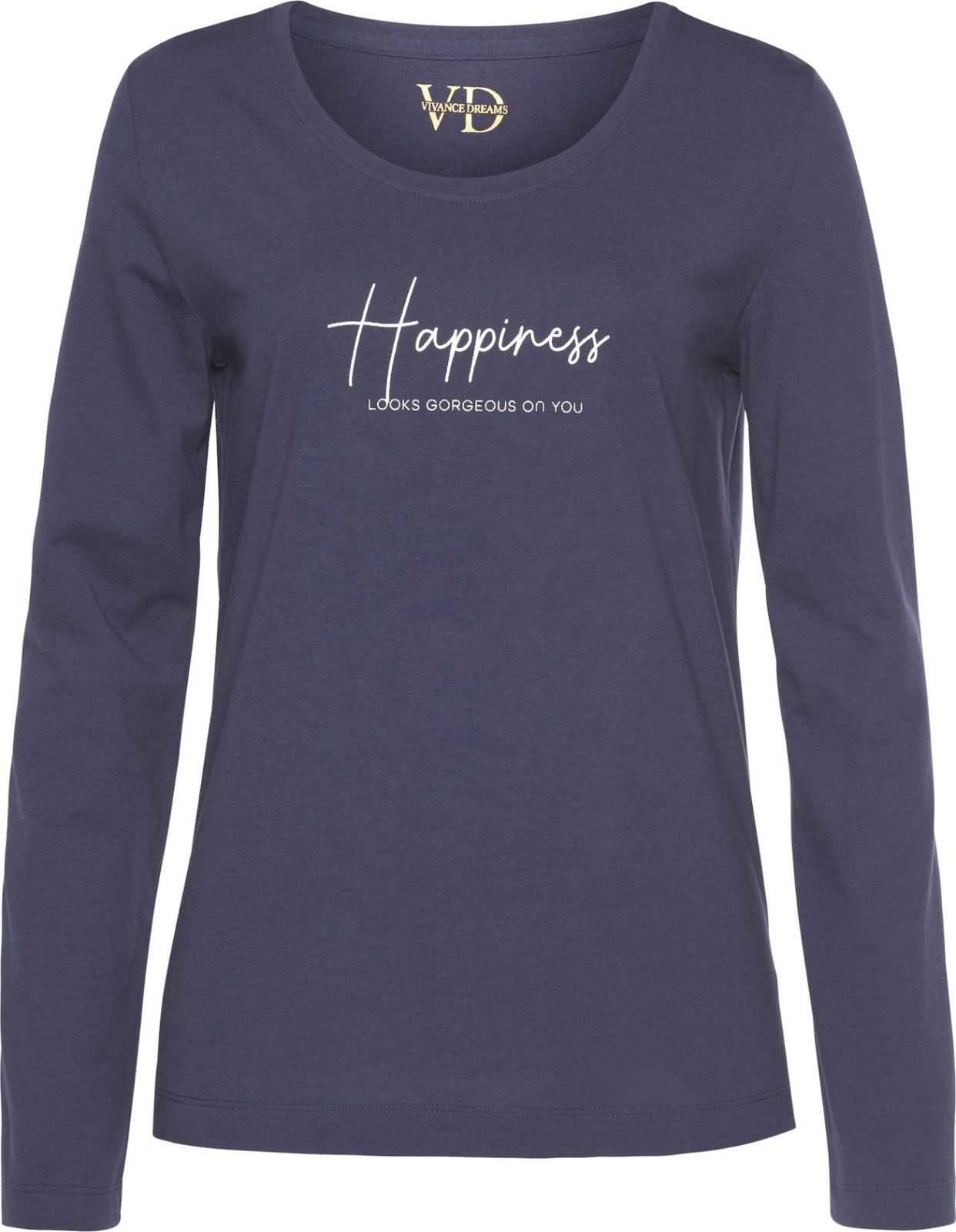 VIVANCE Tričko na spaní marine modrá