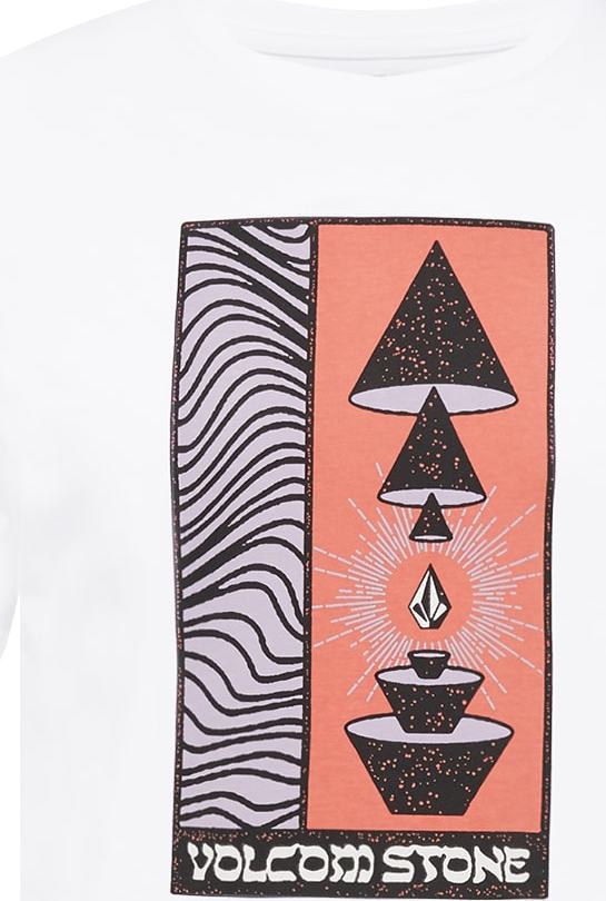 Volcom Tričko 'WITHIN' šeříková / pastelově červená / černá / bílá