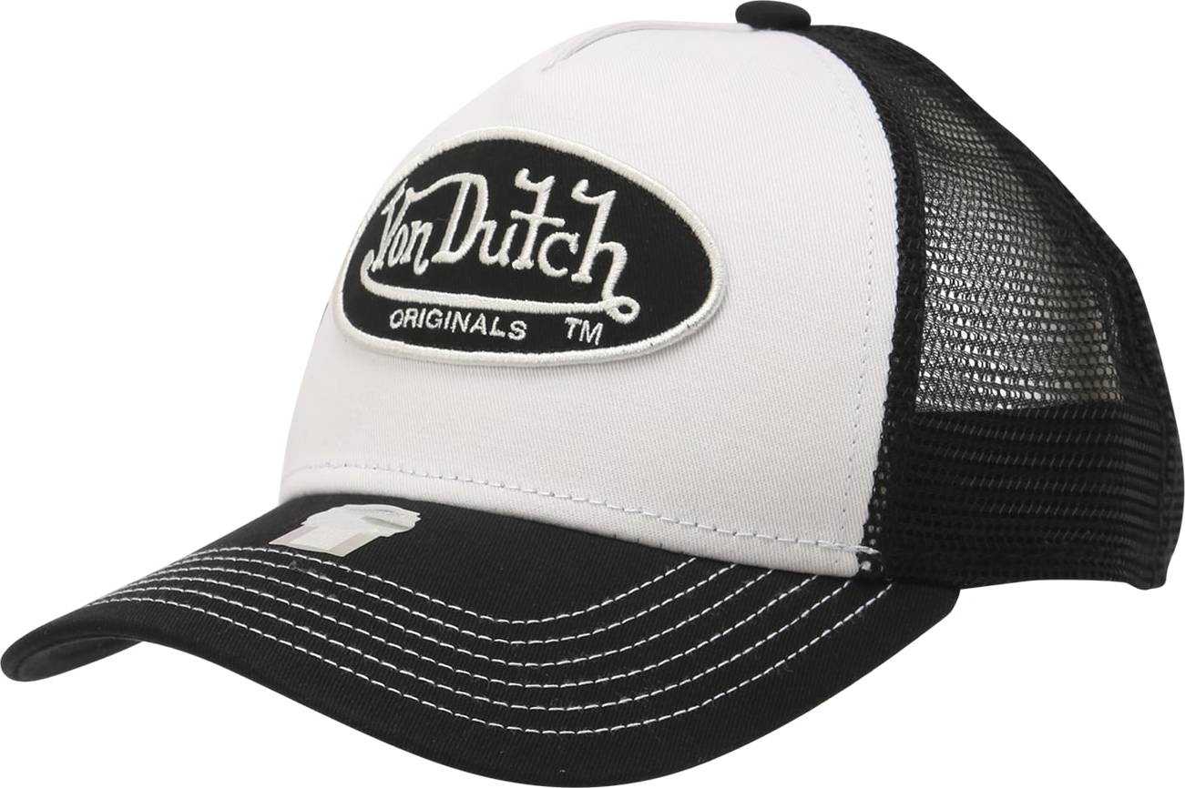 Von Dutch Originals Kšiltovka černá / bílá