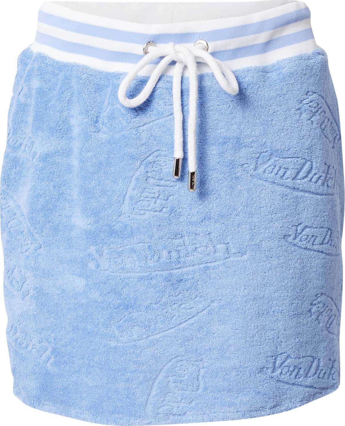 Von Dutch Originals Sukně 'PERRY' světlemodrá / bílá